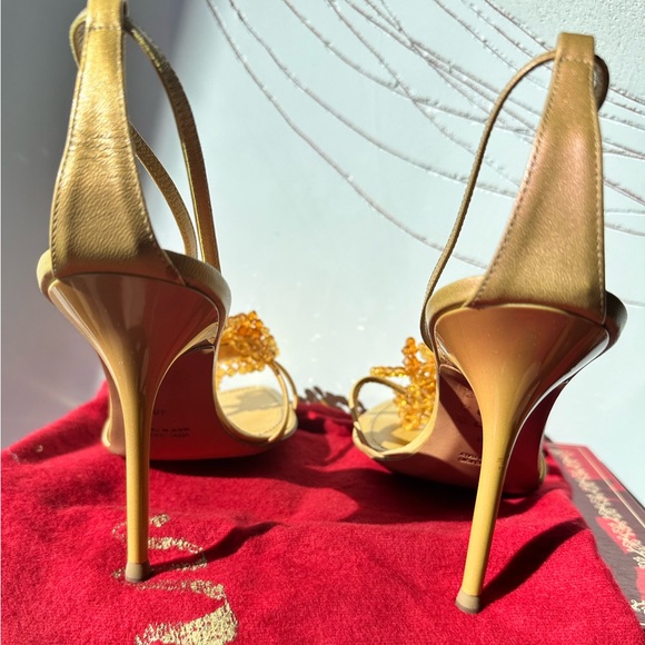Vintage designer ankle strap gold sandals by René Caovilla - Picture 3 of 4